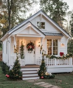 Port Cochere, House Compound, American Style Homes, Fairy Tale House, Rock Cottage, Shed Tiny House, Christmas Homes, Cute Cottages, Shed Cabin