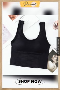 Sleeveless Tank Tops Tees Women Casual Crop Top Ladies Streetwear Fitness Camisole Female Tube Top Camis Sleeveless Gym Crop Top With Built-in Bra, Sleeveless High Stretch Crop Top With Built-in Bra, Medium Support Camisole Tank Top With Built-in Bra, High Stretch Sleeveless Vest Tank Top, Medium Support Camisole Crop Top, Black Sleeveless Camisole For Workout, Tops With Built-in Bra And Wide Straps, Medium Support Camisole Crop Top With Built-in Bra, Casual Tops With Medium Bust Support And Wide Straps