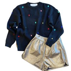 A little bling, a lot of coziness, and even more cuteness! We are loving this jeweled sweater for a NYE look or anytime you want to add a little sparkle to your look. Nye Look, Jeweled Sweater, We Are Love, Detail Shop, Large Black, Sparkle, Black, Large Black Pig