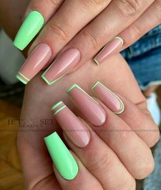 Neon Stiletto Nails Summer, Neon Cactus, Classy Acrylic, Simple Acrylic Nails, Nails Colors, School Nails, Classy Acrylic Nails, Acrylic Nails Coffin Pink