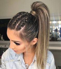 Long Box Braids, Braided Ponytail Hairstyles, Cool Braid Hairstyles, Braided Hairstyles Updo, A Ponytail, Trending Hairstyles