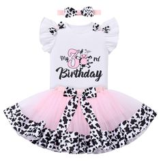 PRICES MAY VARY. ✤✤【Flower Animals Themed 1st Birthday Outfit for Baby Girl】Baby girls my 1st birthday cake smash outfit. 3PCS set with Romper + Tutu Skirt + Headband. 8 cute patterns to choose, baby girls polka dot Ladybug dress up costume, baby girls farm animals cow 1st birthday outfit, baby girls Christmas reindeer costume, baby girls sunflower birthday baby shower outfit, baby girls princess fairy butterfly wings birthday outfit, baby girls ballerina print birthday outfit, baby girls bumble Happy Birthday Outfit, Birthday Outfit For Baby Girl, Cow 1st Birthday, Layers Skirt, Birthday Cow, Flower Animals, Ladybug Dress, Birthday Smash Cake, Tulle Tutu Dress