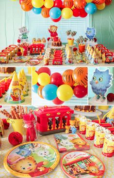 winnie the pooh birthday party with balloons and decorations