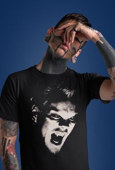 Lost Boys Vampire Horror Movie T-Shirt Alternative Style Pre-shrunk Crew Neck Shirt, Alternative Style Short Sleeve Fan Merchandise Tops, Horror Fan Merchandise T-shirt With Screen Print, Halloween Crew Neck Tops For Fan Conventions, Horror Graphic Print Tops For Fan Merchandise, Alternative Short Sleeve Fan Merchandise T-shirt, Crew Neck Tops For Halloween And Fan Conventions, Crew Neck Tops For Halloween Fan Conventions, Halloween Concert T-shirt With Crew Neck