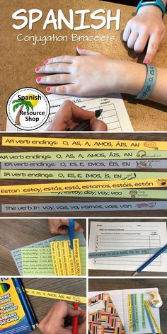 Free resource download!  Fun, conjugation activity to reinforce verb endings. Spanish Conjugation, High School Spanish, Spanish Verbs, Spanish 1, Spanish Phrases, Spanish Activities