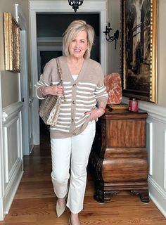 Six Ways To Style A White Button Up Shirt - 50 IS NOT OLD - A Fashion And Beauty Blog For Women Over 50 Perfect Skin Tone, Brow Stylist, White Button Up Shirt, 50 Is Not Old, Vintage Jean Shorts, Vegan Leather Tote Bag, Quilted Crossbody Bag, My Makeup, White Button Up