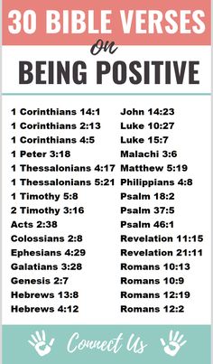 the 30 bible verses for being positive