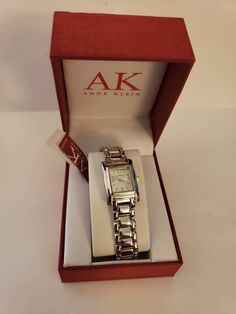 This is a very beautiful and Klein silver tone wristwatch that keeps very accurate time and comes with a new battery it is new inbox Luxury Timeless Stainless Steel Watch Accessories, Anne Klein Watch Silver, Classic Watches Women, Anne Klein Watches Women, Classic Watch Women, Anne Klein Watch, Accessory Inspo, Work Fits, Elegant Bracelet