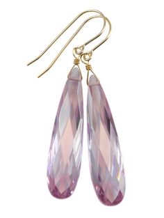 Cubic Zirconia Earrings Simulated Lavender Tanzanite Long Large Tear Drop  AAA CZ 14k solid Gold or Filled or Sterling Silver Simple 2 Inch Clear Crystal Necklace, Baroque Pearl Earrings, Sparkle Earrings, Cubic Zirconia Earrings, Cz Earrings, Zirconia Earrings, Tear Drop