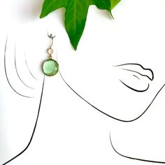 "Green Quartz  Earrings, Gold Earrings, Pink Chalcedony Earrings, Statement Earrings, Gold Bridal Earrings, Gift for Her, Mother's Day Gift ------------------ A beautiful and elegant pair of Light Green Quartz drops with natural pink chalcedony bezel connectors that attached to the hooks. M A T E R I A L S ∙ A N D ∙ S I Z E  * MATERIALS:  Hooks: 18k gold vermeil (gold plated sterling silver) attached to pink chalcedony  Stone: Green quartz * SIZE:  Length: ~1.75 inches (4.5cm) - Nickel Free *Please note: Because we use natural stones, the stones may vary slightly in shape, shade and size. They may also contain natural inclusions.  C U R R E N T ∙ P R O D U C T I O N ∙ T I M E S All items are made to order, so please check the top of our policies page for the most up to date production and