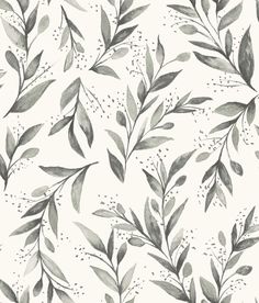 ME1537 Magnolia Home Olive Branch Wallpaper Charcoal Gray Olive Branch Wallpaper, Branch Wallpaper, Stripped Wallpaper, Charcoal Wallpaper, A Street Prints, York Wallpaper, How To Hang Wallpaper, Drops Patterns, Teal Wallpaper