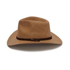 FINAL SALEThis genuine panama hat is hand woven from 100% Toquilla Straw. Not only is this hat excellent quality, it offers great sun coverage for both men and women. The band that accents the crown sports a dark brown leather band. Practical, fashionable, and high quality. The curved brim gives off a hint of western style. Brown Leather Band Tear drop crown 2.75 inch brim 100% Toquilla Straw DuPont Teflon fabric protector Handmade in Columbia Straw Cowboy Hats, Mens Summer Hats, Straw Panama Hat, Mens Hats Fashion, Stetson Hat, Felt Cowboy Hats, Mens Sun Hats, Head Gear, Straw Hats