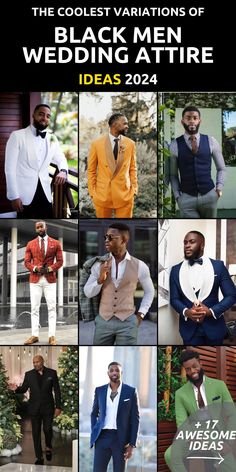 the coolest variations of black men's wedding attire ideas for 2014 cover image