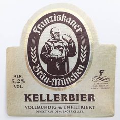 the label for an old german beer called kellerbier