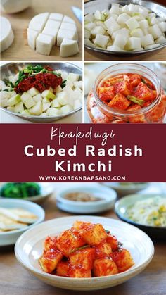 Kkakdugi (Cubed Radish Kimchi) Spicy Korean Radish, Spicy Pickled Radishes Korean, Korean Radish Side Dish, Korean Pickled Radish Recipe, Turnip Kimchi Recipe, Radish Kimchi Korean, Kimchi Radish Recipe, Daikon Radish Kimchi Recipe, Korean Daikon Radish Recipes