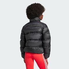 adidas Shop the Adicolor Short Puffer Jacket - Black at adidas.com/us! See all the styles and colors of Adicolor Short Puffer Jacket - Black at the official adidas online shop. Sportswear Puffer Jacket For Streetwear, Sporty Down Puffer Jacket For Streetwear, Winter Adidas Sportswear Outerwear, Adidas Nylon Sportswear Outerwear, Adidas Sporty Outerwear With Ribbed Cuffs, Adidas Logo Winter Nylon Outerwear, Adidas Logo Long Sleeve Winter Outerwear, Winter Adidas Track Jacket In Nylon, Winter Adidas Nylon Outerwear