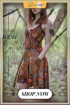 Women's Slim Irregular Butterfly Print Dress Brown Asymmetrical Dress For Fall, Asymmetrical Brown Dress For Fall, Casual Asymmetrical Fitted Dress, Casual Fitted Midi Dress With Handkerchief Hem, Summer Casual Dresses With Asymmetrical Hem, Summer Casual Asymmetrical Dress, Casual Asymmetrical Dress For Spring, Casual Asymmetrical Dress For Summer, Casual Spring Asymmetrical Dress