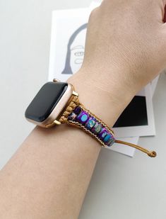 ❤Compatibility: Our colorful gemstone beaded bracelet is compatible with Apple Watch sizes 38mm, 40mm, 41mm, 42mm, 44mm, 45mm, and 49mm. It is compatible with Apple Watch iWatch Series 9, Series 8, Series Ultra, Series 7, Series 6, Series 5, Series 4, Series 3, Series 2, Series 1, and SE. ❤Bohemian Chakra Band Have Two Wrist Size:  ▪S size fit wrist 5.3 ''  to 6.1 ''  (135mm-155mm),  ▪Lsize fit wrist 6.1 ''  to 7.5 ''  (155mm-190mm).  ▪To ensure a better shopping experience and to surround your wrist with gemstones, we have updated two size options. Although 1 size can also be ok, the bracelet's knots can be customized to fit your wrist size perfectly. ❤Material: Crafted from synthetic stone, our bracelet features smooth marble-like stones that add a touch of elegance and sophistication to Adjustable Multicolor Apple Watch Band With Round Beads, Adjustable Multicolor Bracelet Strap Apple Watch Band, Adjustable Multicolor Bracelet Strap Watch Bands, Adjustable Multicolor Bracelet Strap Watch Accessories, Multicolor Rectangular Apple Watch Band With Bracelet Strap, Adjustable Bracelet Strap Apple Watch Band, Adjustable Multicolor Apple Watch Band As A Gift, Multicolor Adjustable Apple Watch Band Gift, Adjustable Rectangular Bracelet Strap Apple Watch Band