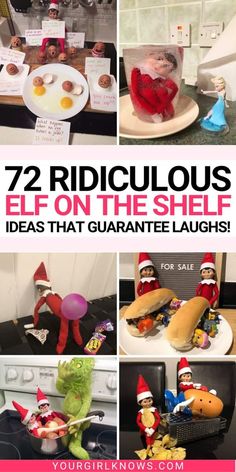 the elfs are eating their breakfast and having fun with each other in the kitchen