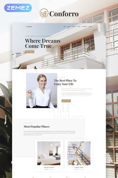 the homepage is clean and ready to be used as a landing page for this real estate