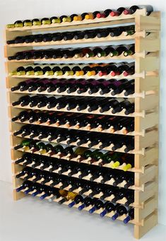 12X Bottles Pine Wood Modular Wine Rack Stackable (12 Bottles per Row) - sfDisplay.com Wine Collection Display, Stackable Wine Racks, Wine Rack Cabinet, Wine Cellar Design, Wine Rack Storage, Cellar Design, Wood Wine Racks, Bottle Display, Wine Display