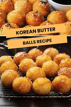 korean butter balls recipe on a cooling rack