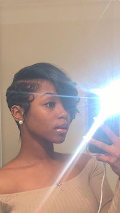 Short Hair Pixie Cuts Black Women, Finger Waves Short Hair, Short Weave Hairstyles, Black Women Short Hairstyles