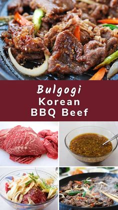 beef korean bbq beef with vegetables and sauces