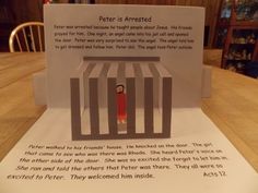 a paper cut out of a person in a jail cell with the text peter is amazed