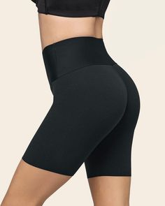 Stay-in-place seamless slip short#color_700-black Compressive Shapewear With Built-in Shorts For Workout, Workout Shapewear With Built-in Shorts, Black Seamless Activewear With Built-in Shorts, Stretch Shapewear With Built-in Shorts, High Stretch Shapewear With Built-in Shorts, Micro-elastic Solid Athletic Shorts For Pilates, Micro-elastic Athletic Shorts For Pilates, Compressive Supportive Short Shapewear, Seamless Compression Shapewear Mid-thigh Length