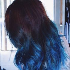 Dark Blue Hair - How to Get This Darker Hair Color in 2021 Dye For Brown Hair, Hair Dye For Brown Hair, Colored Hair Ends, Brown Hair With Blue, Tone Brown Hair, Dark Blue Hair Dye, Blue Tips Hair, Blue Brown Hair, Brown Hair Cuts