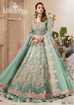 Malangi Fashion Dress try to make sure you have the best experience while selecting and buying your favourite Indian and Pakistani Outfits for any occasion like barat, walima, mehndi, nikkah, dholki, mayu, sangeet, engagement or reception guest in different style dress of salwar kameez, maxi peshwas, gown, saree, lehenga, sharara or ghararara color: Green Fabric Details: Net handmade embroidery Maxi front Net embroidery Maxi back Net embroidery dupatta silk trouser replicate by malangi fashion d Trouser Embroidery, Net Frock, Pakistani Bridal Dress, Walima Dress, Pista Green, Sequence Embroidery, Gold Skin, Eid Party, Pakistani Wedding Dress