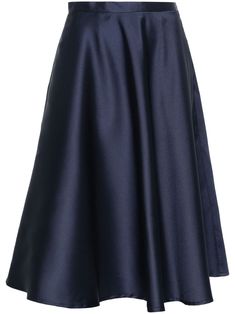 navy blue satin finish high-waisted two side slit pockets A-line concealed side zip fastening Line Skirt, Blue Silk, Blue Satin, A Line Skirt, A Line Skirts, Side Zip, Womens Bottoms, Midi Skirt, A Line