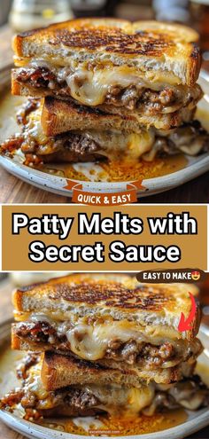 patty melts with secret sauce on a plate