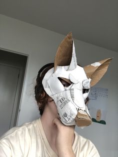 #foxmask #foxtherian #wolftherian #foxtheriangear #theriangear #therianmask #furry #therian #craft #wolftheriangear Wolf Mask Therian, Black Wolf Therian Mask, Realistic Therian Mask, Cardboard Therian Mask, Therian Mask Base, Fnaf Mask, Wolf Therian Mask, Therian Crafts