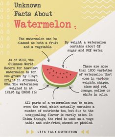 a watermelon is shown with instructions on how to eat it