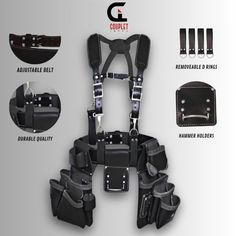 an image of a set of leather suspenders and garters with different buckles