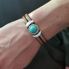 Womens Leather Turquoise Bracelet Handmade Boho Cuff Jewelry | Etsy Adjustable Bohemian Bracelet With Leather Strap, Southwestern Adjustable Leather Bracelet Gift, Southwestern Adjustable Leather Bracelet, Southwestern Adjustable Leather Bracelet For Gift, Adjustable Turquoise Leather Bohemian Bracelet, Handmade Adjustable Turquoise Leather Bracelet, Adjustable Leather Strap Bohemian Cuff Bracelet, Adjustable Bohemian Cuff Bracelet With Leather Strap, Adjustable Turquoise Leather Bracelet Southwestern Style