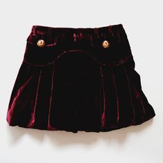 Excellent Condition. The Real Color Is More Like A Dark Cherry Color. The Actual Tag Of The Skirt Was Removed. Dark Cherry Color, Cherry Color, Velvet Shorts, Brown Velvet, Short Skirt, Dolce And Gabbana, Womens Skirt, Cherry, Velvet