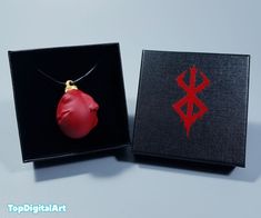 Egg of the King Necklace. Crimson Necklace. Egg of the King Pendant. Necklace Gift Cosplay Wear this Egg of the King necklace to freak your fan friends out! This Crimson Egg of the King Necklace would be great for any cosplay or even just for adding a geeky touch to your everyday fashion. It also make the perfect addition to your collection. Comes fully packaged, a ready-to-go gift for yourself or a friend! 🎁 ✨ SPECS ✨  - Made of Resin - Dimension: Pendant height 1.5 inches, Pendant width 1.0 i Berserk Necklace, Griffith Cosplay, King Necklace, Necklace Gift, The King, Gift Necklace, Custom Fit, Everyday Fashion, Jewelry Necklace Pendant