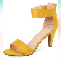 Sole Material Suede Outer Material Suede Closure Type Zip About This Item Suede Sole Yellow High Heel Sandals With Heel Loop, Yellow Open Heel Shoes With Heel Loop, Yellow Ankle Strap Heels With Heel Loop, Summer Yellow Ankle-high Heels, Yellow Heels With Ankle Strap And Heel Loop, Yellow Sandals With Low Heel And Heel Strap, Yellow Sandals With Heel Strap And Low Heel, Yellow Open Toe Sandals With Heel Strap, Yellow Heels With Ankle Strap And Heel Strap