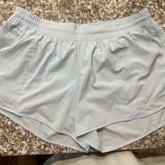 Baby Blue Size 12 Tall Lulu Lemon Shorts. Never Worn, Just Don’t Have The Tags! Light Blue Lululemon Shorts, Dark Blue Lululemon Shorts, Light Blue Sporty Shorts, Lululemon Hotty Shorts Blue, Blue 2-in-1 Athletic Shorts For Loungewear, Lulu Lemon Shorts, Lulu Lemon, Shorts Athletic, Just Don