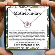 mom necklaces | mother in law Necklaces gift | gift To My Mother In Law, Mother Daughter Jewelry, Necklaces Gift, Grandma Necklace, Mothers Heart, Mother Daughter Necklace, Thank You Mom, Mother Jewelry, Step Kids