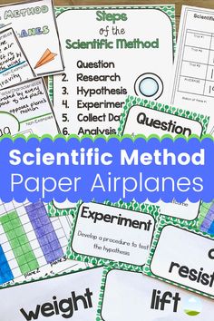 scientific method paper airplanes with text overlay