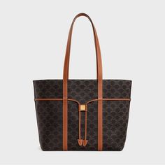 14 X 12 X 6 In (34.5 X 31 X 16 Cm) Triomphe Canvas, Trimmings In Calfskin Textile Lining Shoulder And Hand Carry One Main Compartment One Inner Zipped Pocket Celine Cabas, Celine Bags, Womens Tote Bags, Calf Skin, Canvas, Color