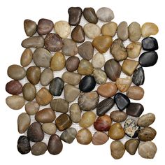 several rocks are arranged on top of each other