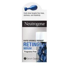 Target fine lines, dullness, wrinkles, and skin elasticity with Neutrogena Rapid Wrinkle Repair Retinol Face Serum Capsules. These facial serum capsules are clinically proven to improve the look of wrinkles in 4 weeks. Giving you instantly softer smoother skin, and more supple, radiant, and revitalized-looking skin in just one week. Each anti-aging serum capsule contains a fresh dose of retinol that is suitable for all skin tones and types. Pure retinol, a dermatologist-proven form of vitamin A Neutrogena Rapid Wrinkle Repair, Serum Capsules, Lavender Massage Oil, Flaking Skin, Wrinkle Repair, Wrinkle Serum, Essential Oils For Skin, Oil Skin Care, Retinol Serum