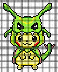 a pixellated image of a pikachu from the video game pokemon, made up of