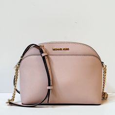 New With Tag Michael Kors Jet Set Travel Dome Crossbody Bag Purse Saffiano Leather Pink Blossom 100% Authentic Retail: $298.00 Plus Tax **Please See The Measurement For The Size** No Dust Bag Slip-In Pocket At Front Michael Kors Logo At Front Zip Top Closure Gold Toned Hardware Custom Fabric Lining 1 Slip-In Pockets 1 Zipped Pocket 8.75" (L) X 7"(H) X 3.5"(D) Strap: 20"-23" Very Clean, Smoke-Free And Pet-Free Environment. Michael Kors Bags For Spring, Michael Kors Spring Bags, Michael Kors Spring Bags With Detachable Strap, Michael Kors Feminine Bags With Gold-tone Hardware, Feminine Michael Kors Bags With Gold-tone Hardware, Feminine Michael Kors Travel Bags, Michael Kors Logo, Pink Blossom, Kors Jet Set