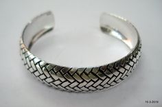 "Ethnic sterling silver cuff bracelet bangle from Rajasthan India. Great handmade design, Good for jewellery collection. Inner circumference - 15.4 cm (6\") width max.- 15 mm weight - 25 grams material - 925 sterling silver." Traditional Sterling Silver Cuff Bangle, Foot Bracelet, Silver Anklets, Message Jewelry, Rajasthan India, Sterling Silver Cuff Bracelet, Silver Bangle Bracelets, Bracelet Bangle, Sterling Silver Cuff